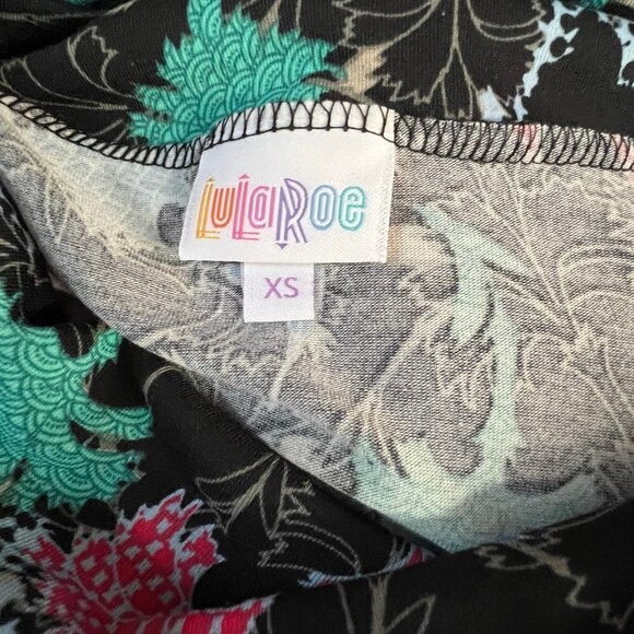 Luluroe Maxi Skirt Black Floral Print  NWT Size XS - Picture 2 of 4